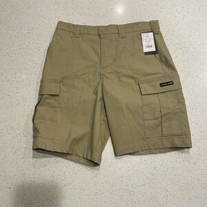 NWT QUICKSILVER MENS CARGO SHORTS TWILL SIZE 30 Khaki